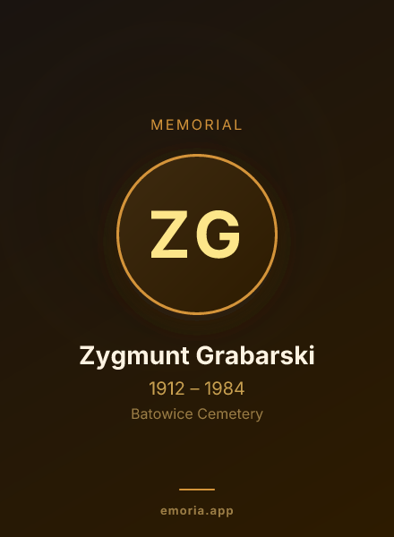 Memorial portrait of Zygmunt Grabarski