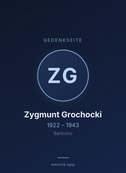 Gedenkportrait von Zygmunt Grochocki