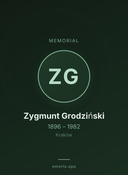 Memorial portrait of Zygmunt Grodziński