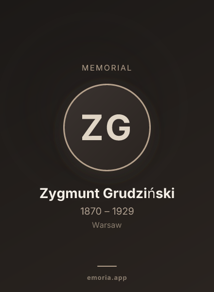 Memorial portrait of Zygmunt Grudziński
