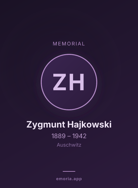 Memorial portrait of Zygmunt Hajkowski