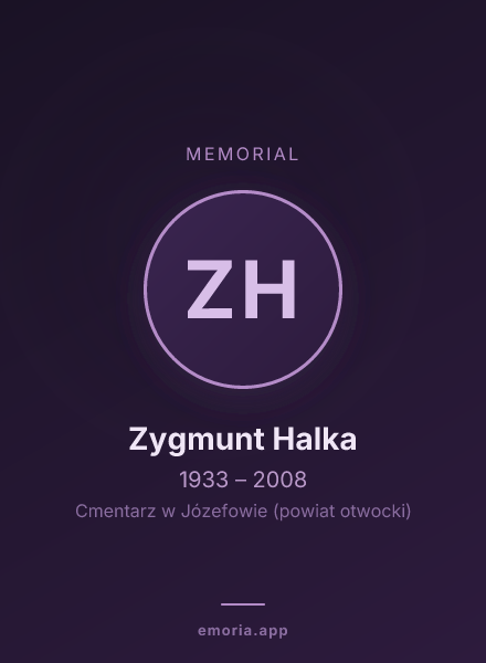 Memorial portrait of Zygmunt Halka