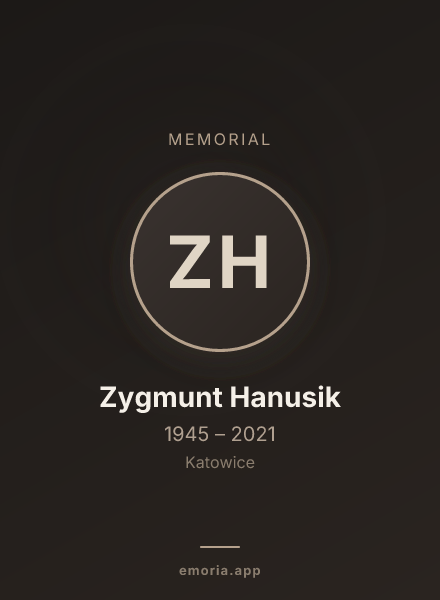 Memorial portrait of Zygmunt Hanusik