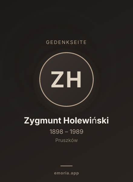 Gedenkportrait von Zygmunt Holewiński