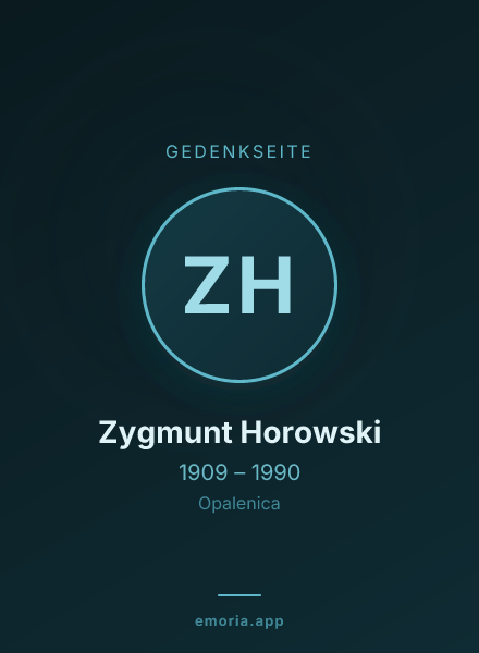 Gedenkportrait von Zygmunt Horowski