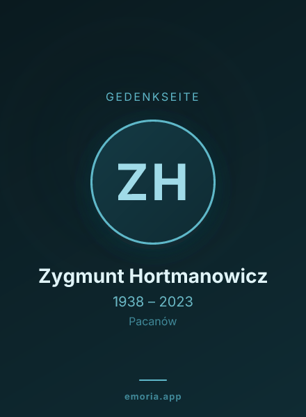 Gedenkportrait von Zygmunt Hortmanowicz