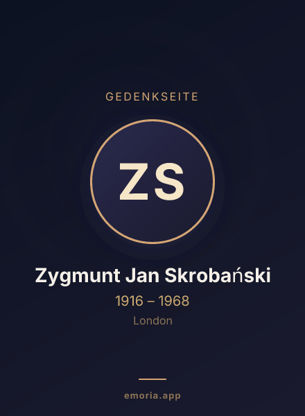 Gedenkportrait von Zygmunt Jan Skrobański