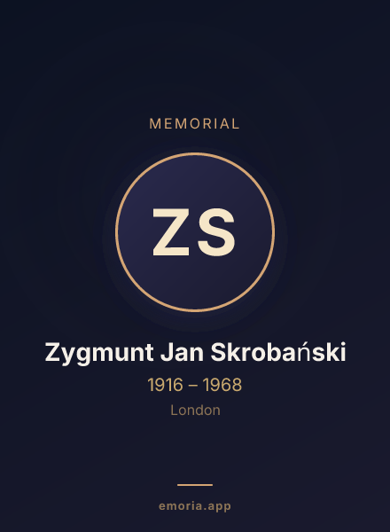 Memorial portrait of Zygmunt Jan Skrobański
