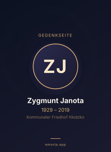 Gedenkportrait von Zygmunt Janota