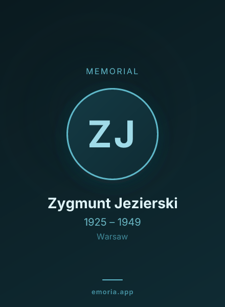 Memorial portrait of Zygmunt Jezierski