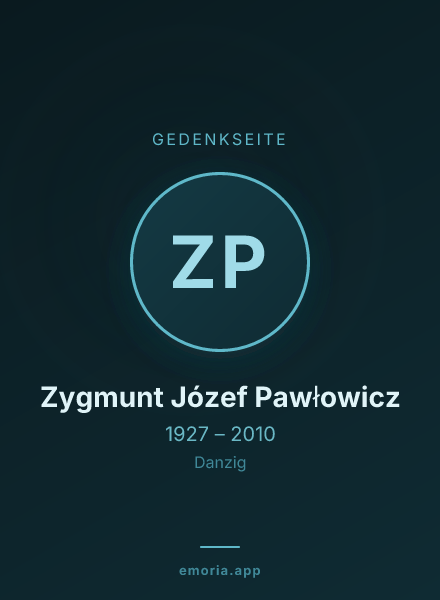 Gedenkportrait von Zygmunt Józef Pawłowicz