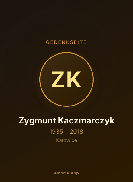 Gedenkportrait von Zygmunt Kaczmarczyk