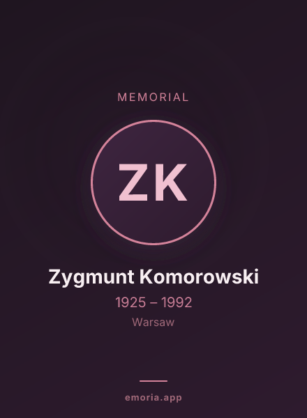 Memorial portrait of Zygmunt Komorowski