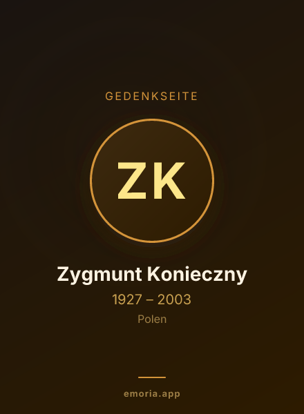Gedenkportrait von Zygmunt Konieczny