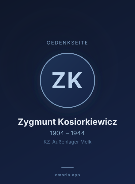 Gedenkportrait von Zygmunt Kosiorkiewicz