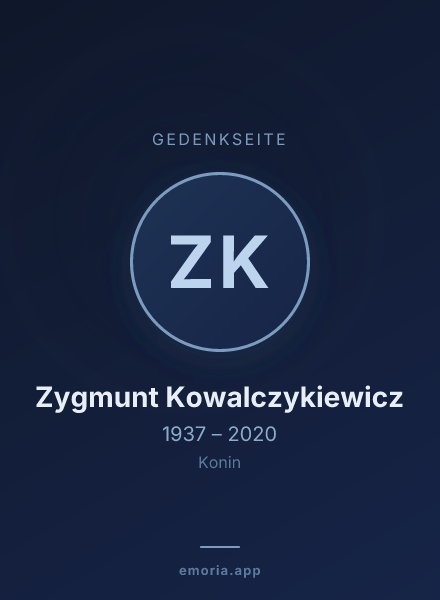 Gedenkportrait von Zygmunt Kowalczykiewicz