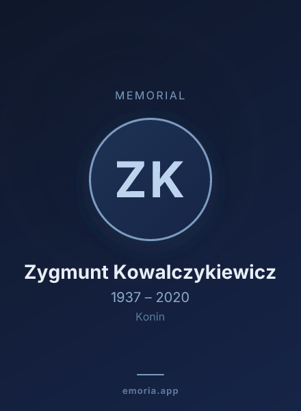 Memorial portrait of Zygmunt Kowalczykiewicz