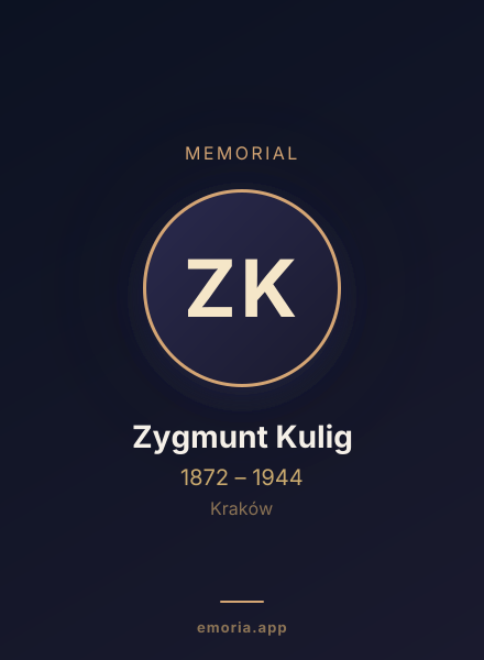 Memorial portrait of Zygmunt Kulig