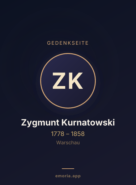 Gedenkportrait von Zygmunt Kurnatowski