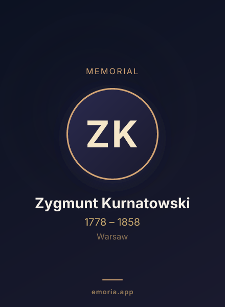 Memorial portrait of Zygmunt Kurnatowski