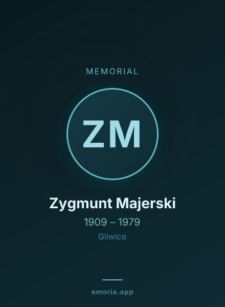 Memorial portrait of Zygmunt Majerski
