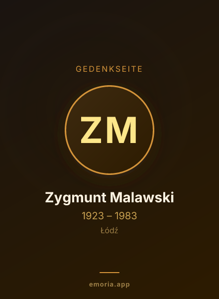 Gedenkportrait von Zygmunt Malawski