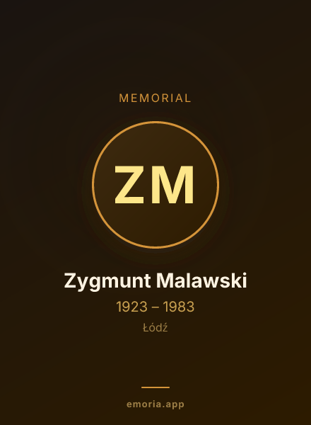 Memorial portrait of Zygmunt Malawski