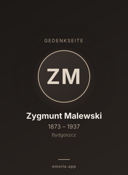 Gedenkportrait von Zygmunt Malewski