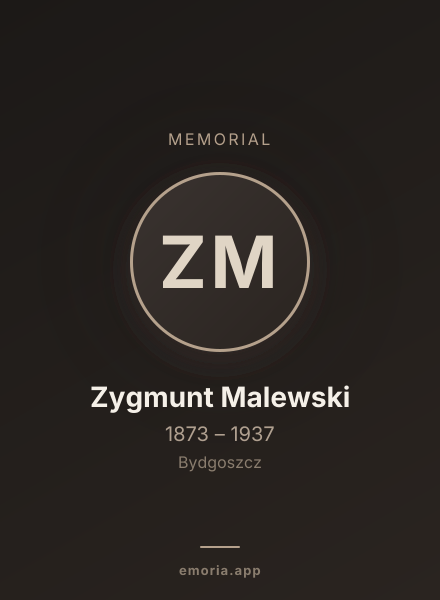 Memorial portrait of Zygmunt Malewski