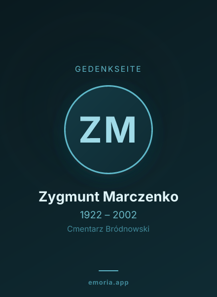 Gedenkportrait von Zygmunt Marczenko