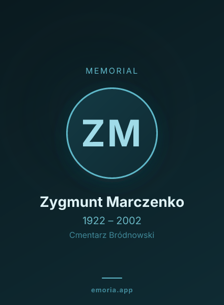 Memorial portrait of Zygmunt Marczenko