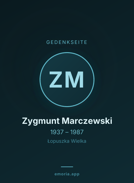Gedenkportrait von Zygmunt Marczewski