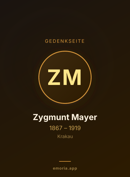 Gedenkportrait von Zygmunt Mayer