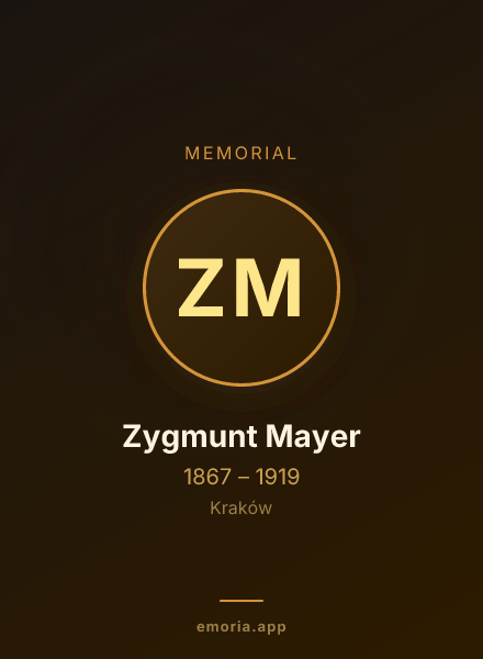 Memorial portrait of Zygmunt Mayer