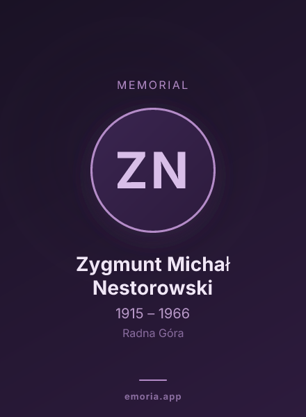Memorial portrait of Zygmunt Michał Nestorowski