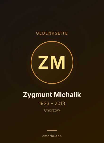 Gedenkportrait von Zygmunt Michalik