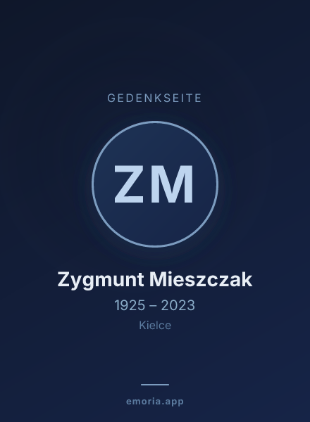 Gedenkportrait von Zygmunt Mieszczak