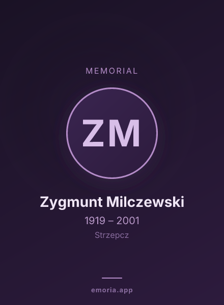 Memorial portrait of Zygmunt Milczewski