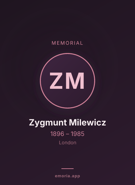 Memorial portrait of Zygmunt Milewicz