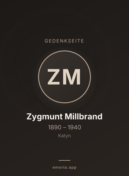 Gedenkportrait von Zygmunt Millbrand