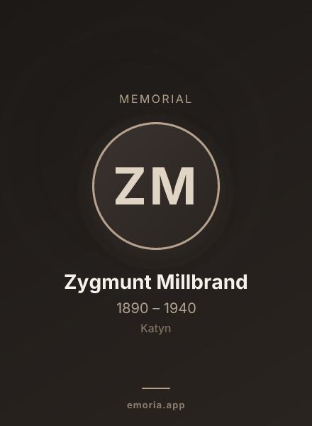 Memorial portrait of Zygmunt Millbrand