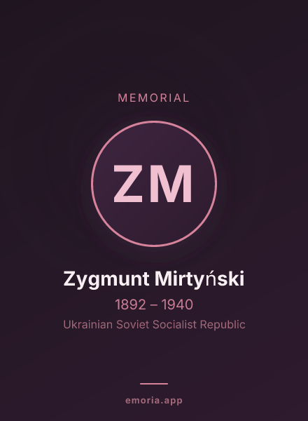Memorial portrait of Zygmunt Mirtyński