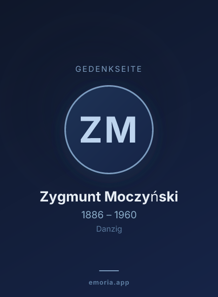 Gedenkportrait von Zygmunt Moczyński