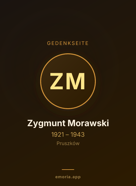 Gedenkportrait von Zygmunt Morawski