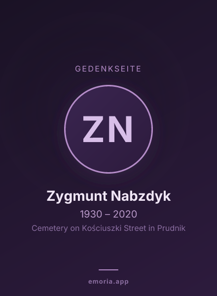 Gedenkportrait von Zygmunt Nabzdyk
