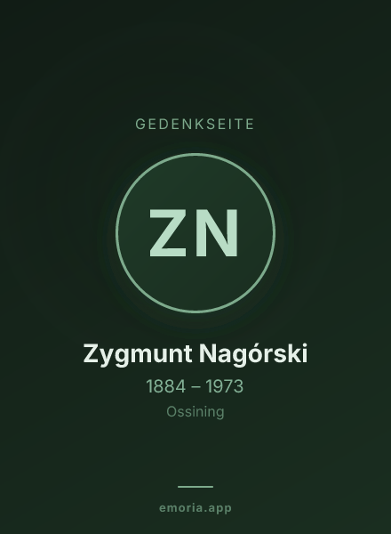 Gedenkportrait von Zygmunt Nagórski