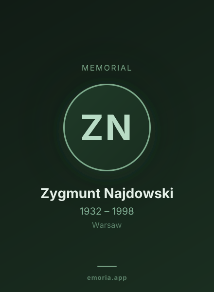 Memorial portrait of Zygmunt Najdowski