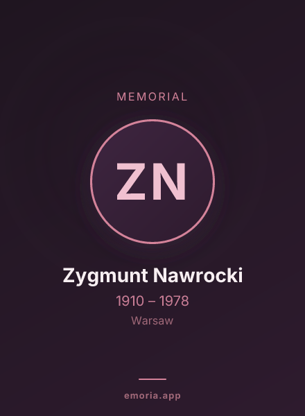Memorial portrait of Zygmunt Nawrocki