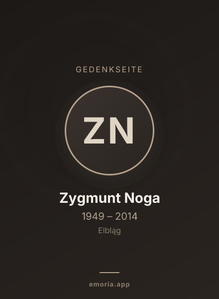 Gedenkportrait von Zygmunt Noga