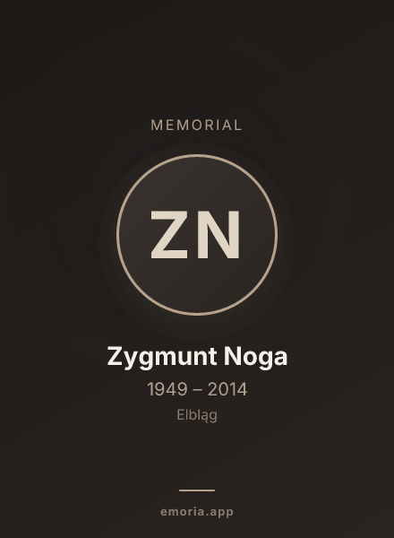 Memorial portrait of Zygmunt Noga